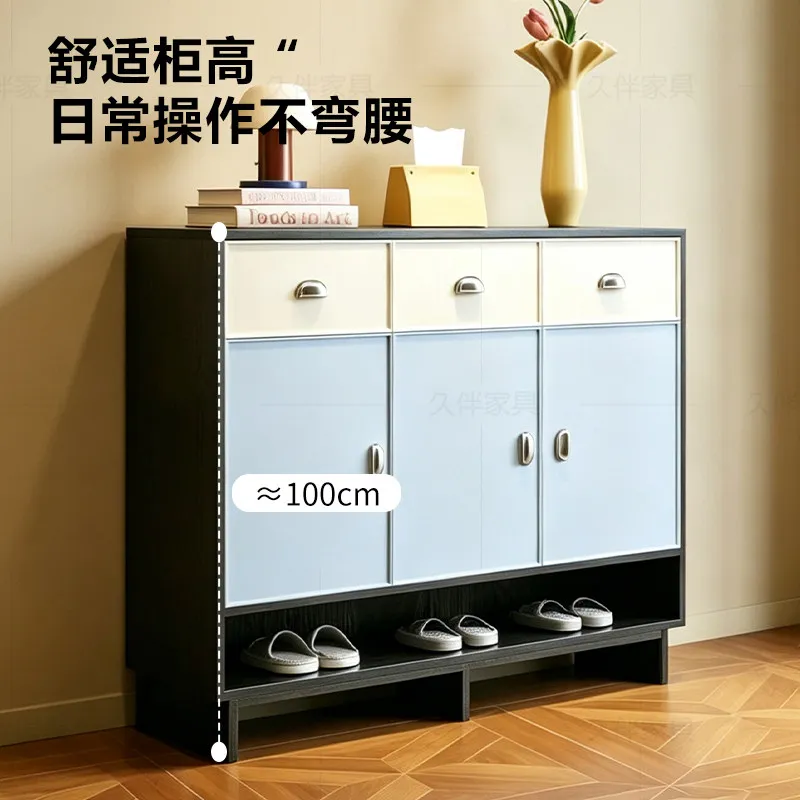Dopamine Entryway Shoe Cabinet Coat Rack Integrated Bauhaus Storage Cabinet Wall Mounted Home Doorway Breathable