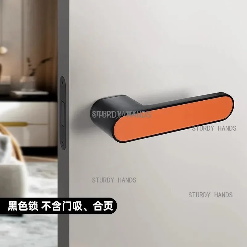 Aluminum alloy invisible door single-sided lock indoor bedroom background wall door handle with key hidden door