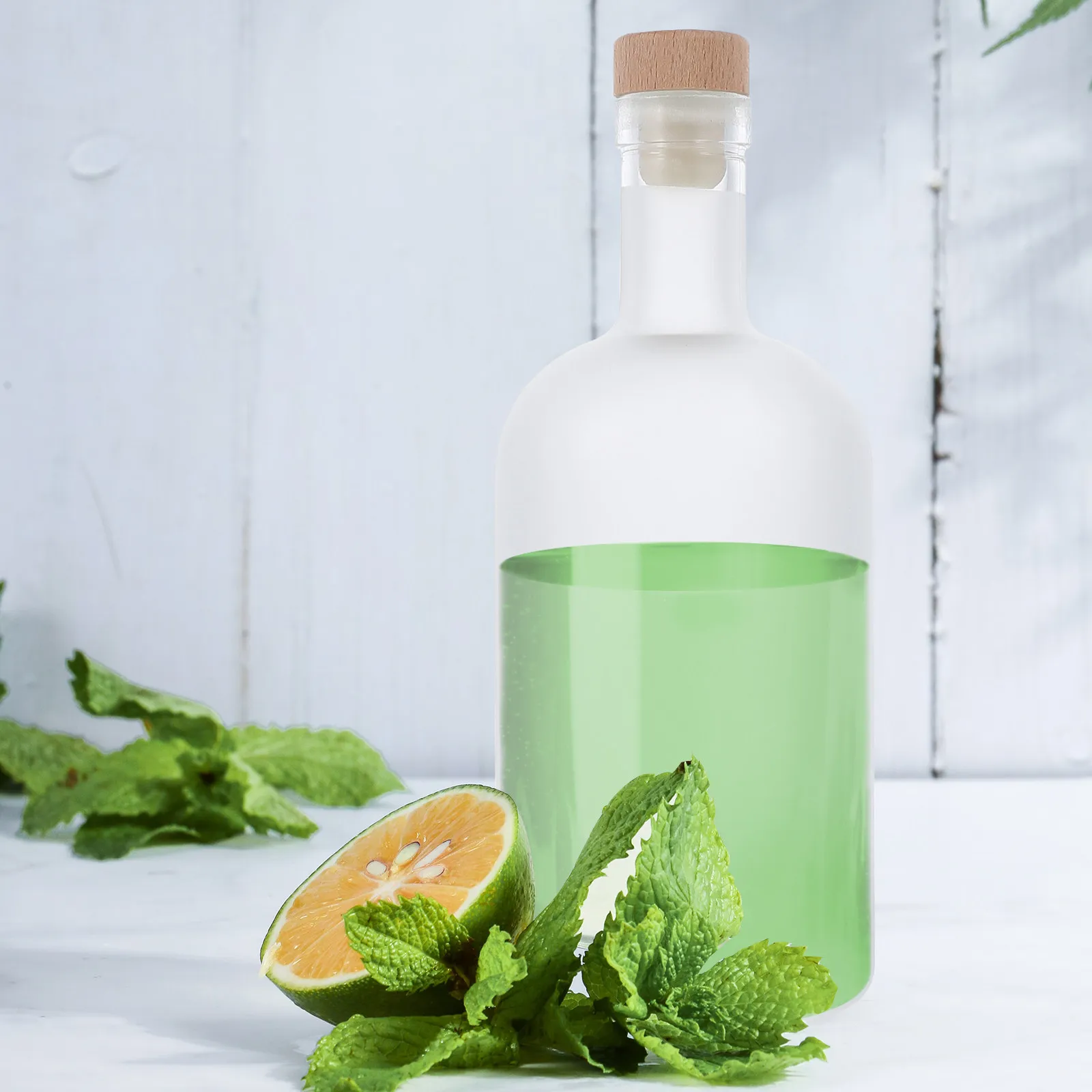 

2pcs Frosted Glass Diy Sealed Brewing Bottle For Homemade Fruit Wine White Wine Cocktail Airtight Cider Bottle Refillable Jar