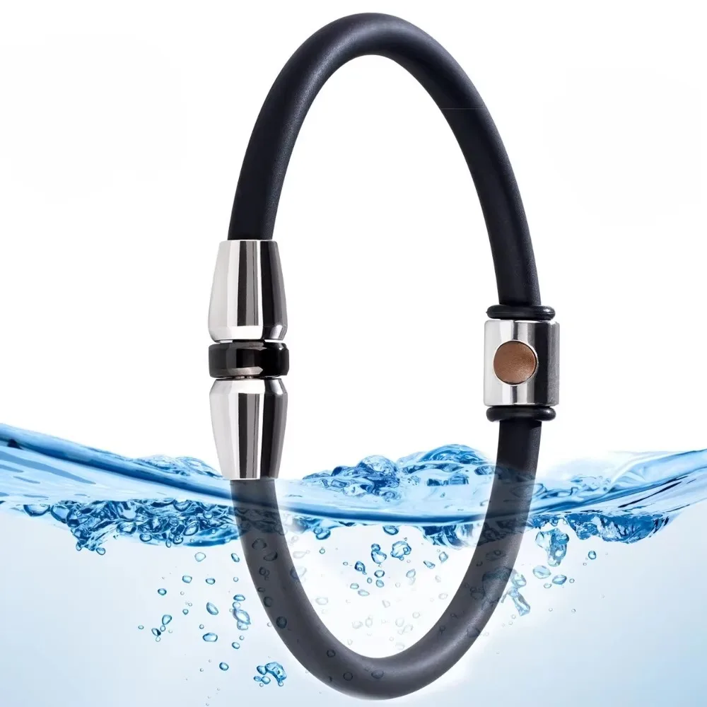 Fashion Anti-static Bracelets Negative Ion Silicone Wristband Male and Female Energy Magnetic Buckle Wrist Strap