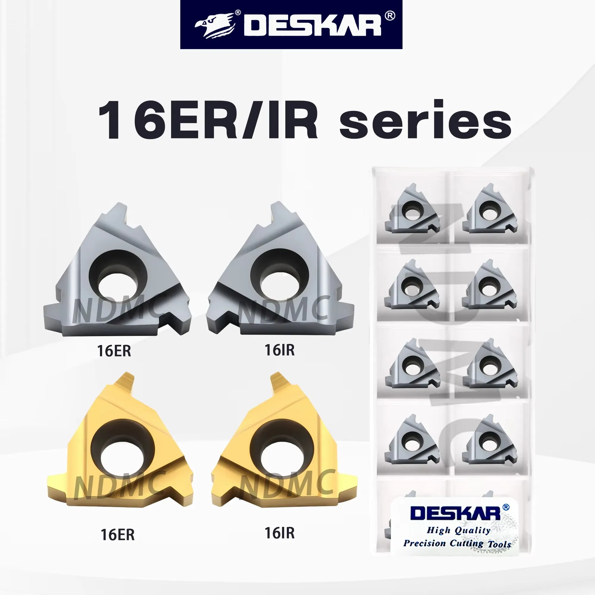 16ER/IR Series DESKAR Numerical Control Internal And External Thread Inserts 16ER/IR 1.5/2.0/2.5/3.0TR LDA/LDC Threading Inserts