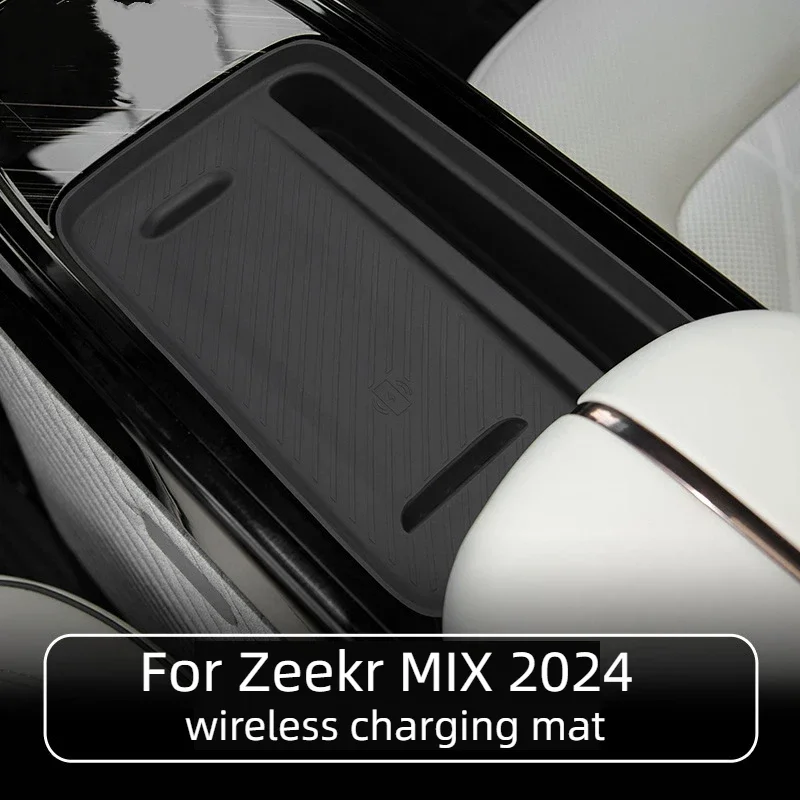 

For Zeekr MIX 2024 Car Styling Central Control Wireless Charging Silicone Pad Central Storage Dustproof Mat Auto Acccessories