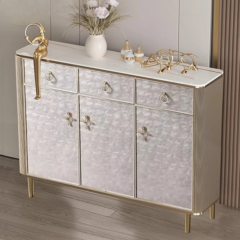 خزانة أحذية ذات لوحة صخرية إسكندنافية لقاعة المدخل، تصميم أنيق فاخر، خزائن غرفة المعيشة، حديثة وبسيطة، أرماريوس بارا صالون