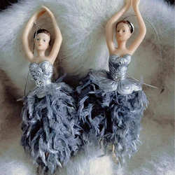 Girl Ballet Ornament Hanging Christmas Tree Angel Dolls Plush Pendant Dancer Ornaments Pendants Decor Swan Lake Elf Small Tags