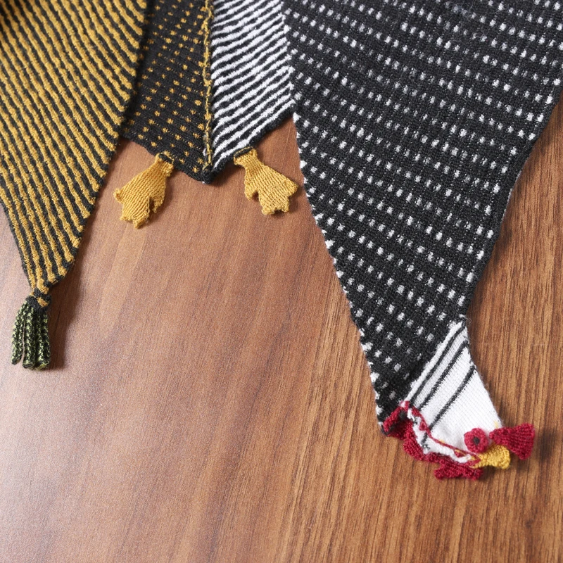 

Шарф из 100% чистого кашемира с принтом петуха, цветных блоков, модная мягкая ткань с кисточками, универсальный уличный зимний аксессуар, модный стильный