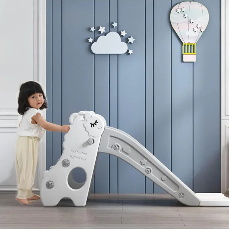 Kids Slide Folding Sheep Slide Super Load-bearing 2 Stairs Climber Play Slide for 6 Month to 2 year Toddler Outdoor/indoor