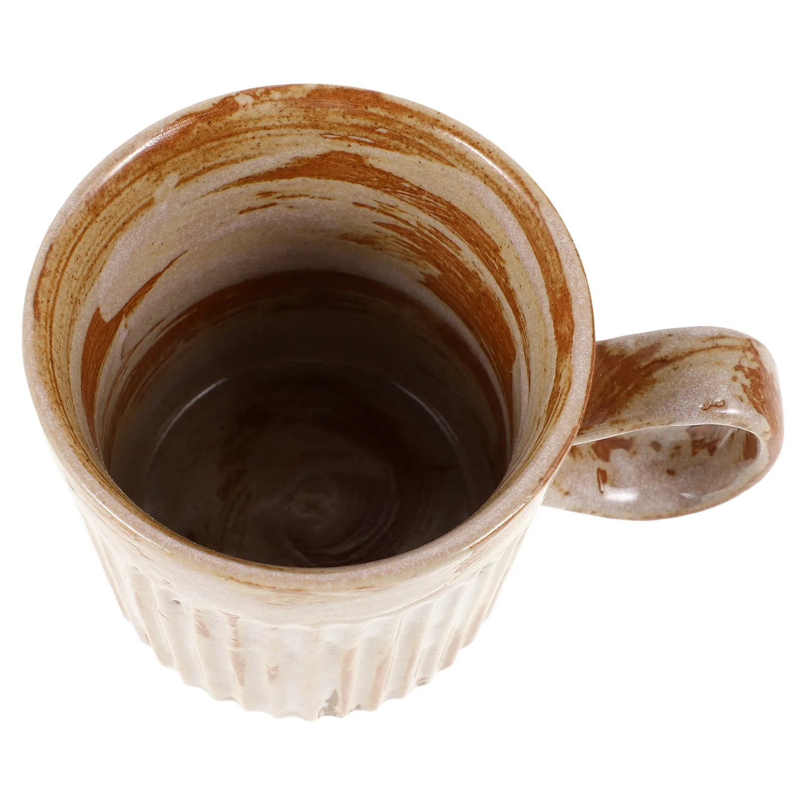 

Vintage Style Ceramic Latte Mug Large Capacity Rustic Coffee Cup Microwave Safe for Home Tea Coffee Mini Tea Cups