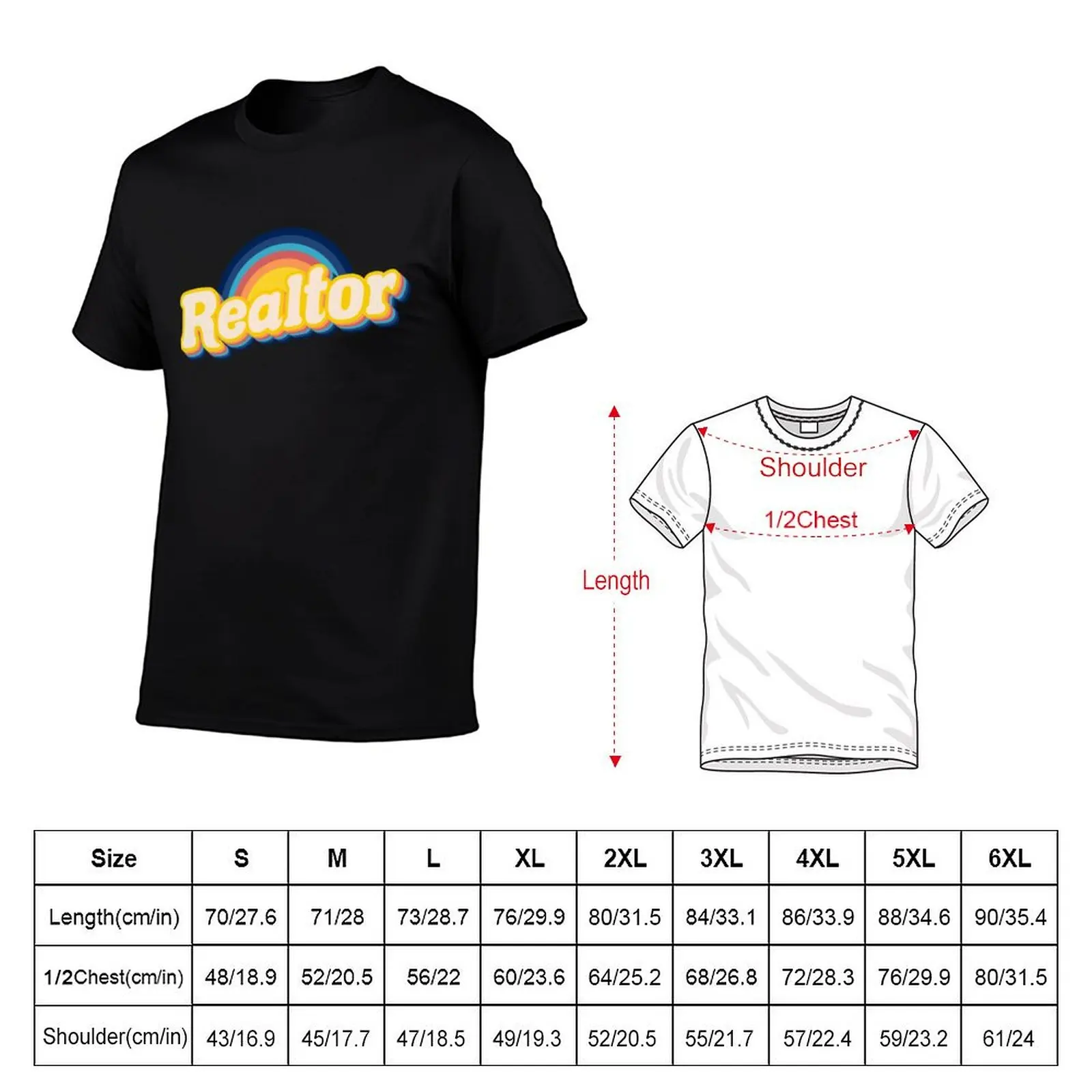 Realtor retro vibe T-Shirt Basic Lightweight Short Sleeve Tee