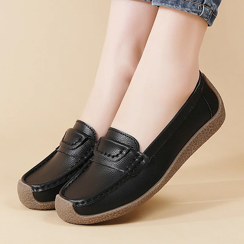 

2026 spring/summer hot-selling loafers: women's casual nurse shoes, flat heel single shoes, tendon sole, plus size, mom shoes
