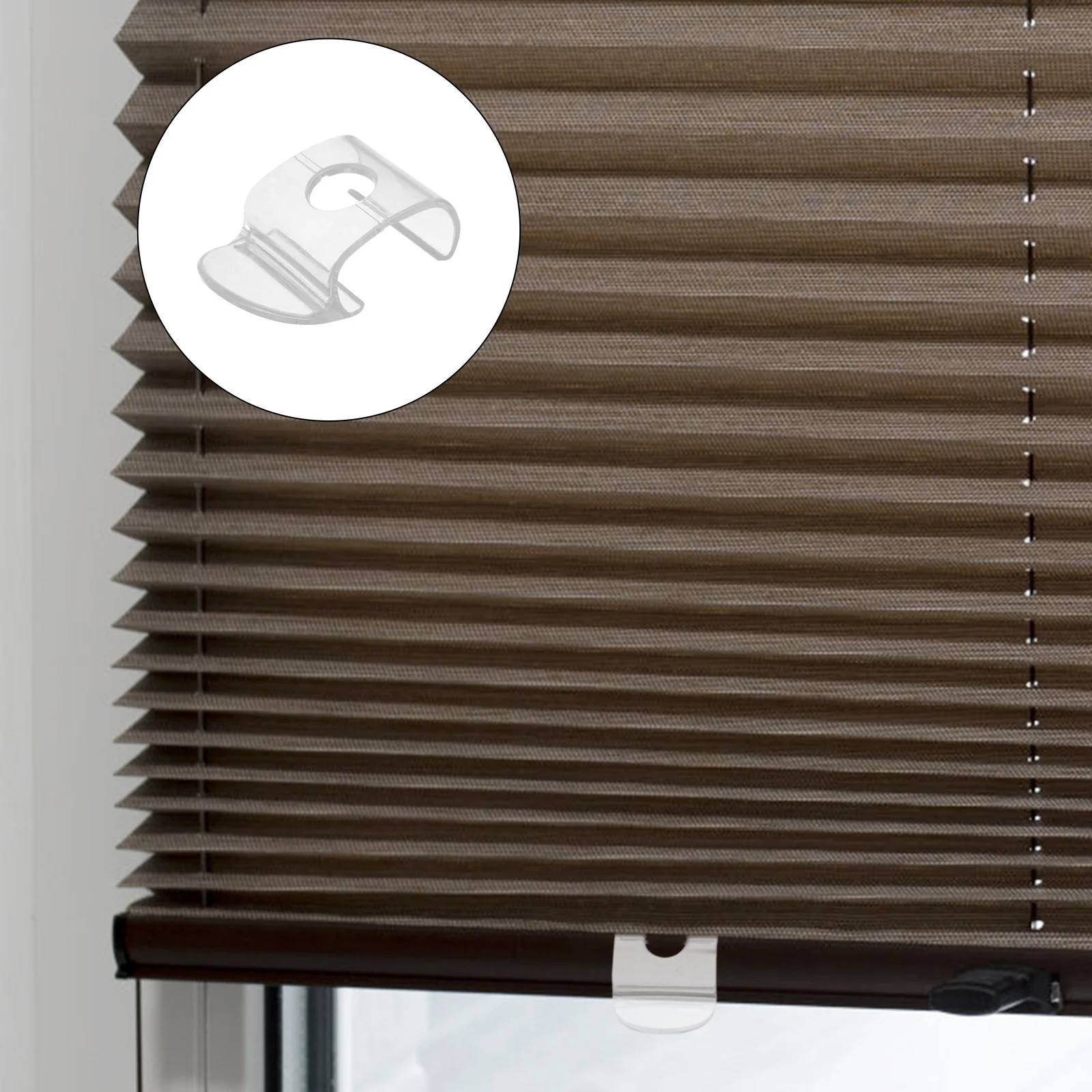 

8Pcs Blind Repair Tabs Clear Horizontal Blind Clips for Window Shade Stability Replacement Accessories Cordless Roller Blinds