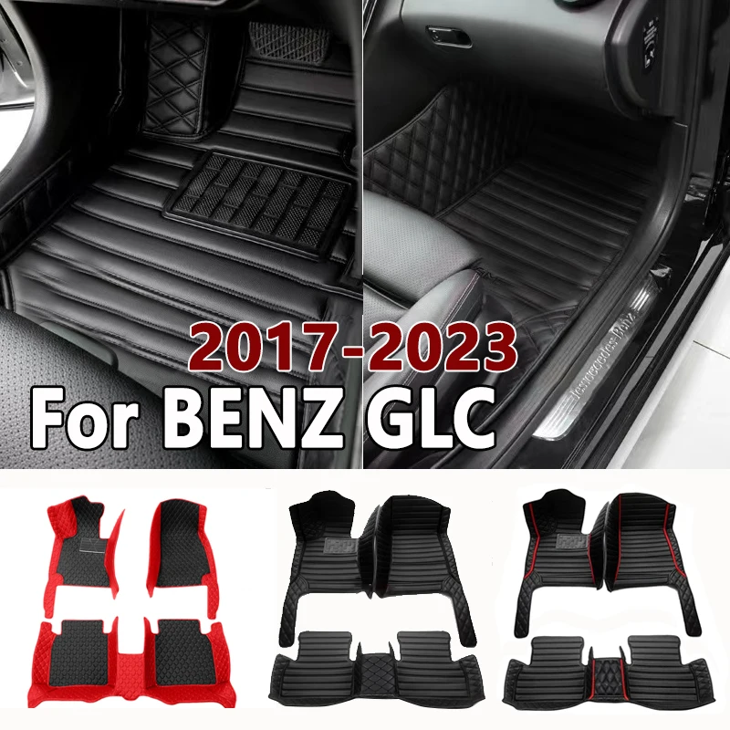 Car floor mats for BENZ GLC COUPE SUV X253 C253 2017 2018 2019 2020 2021 2022 2023 Custom auto foot Pads automobile carpet cover