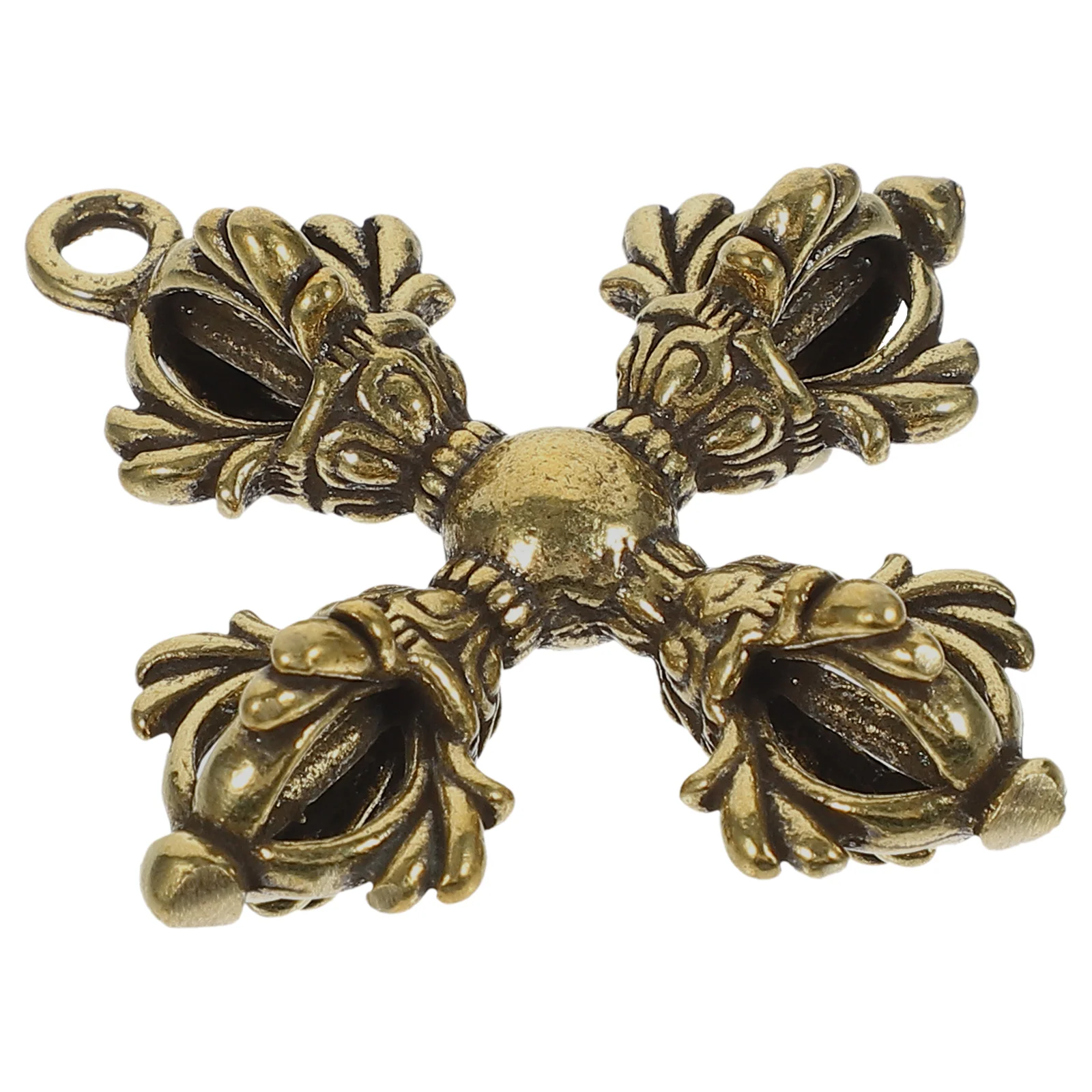 

Ornament Vajra Pestle Man Vintage Decor Figurine Decorative Brass Keychain Crafts Pendants