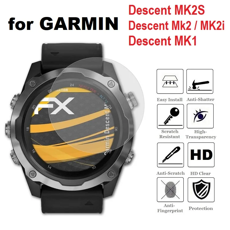 5PCS Screen Protector for Garmin Descent Mk2 MK2S MK2i MK1 Smart Watch Tempered Glass Protective Film