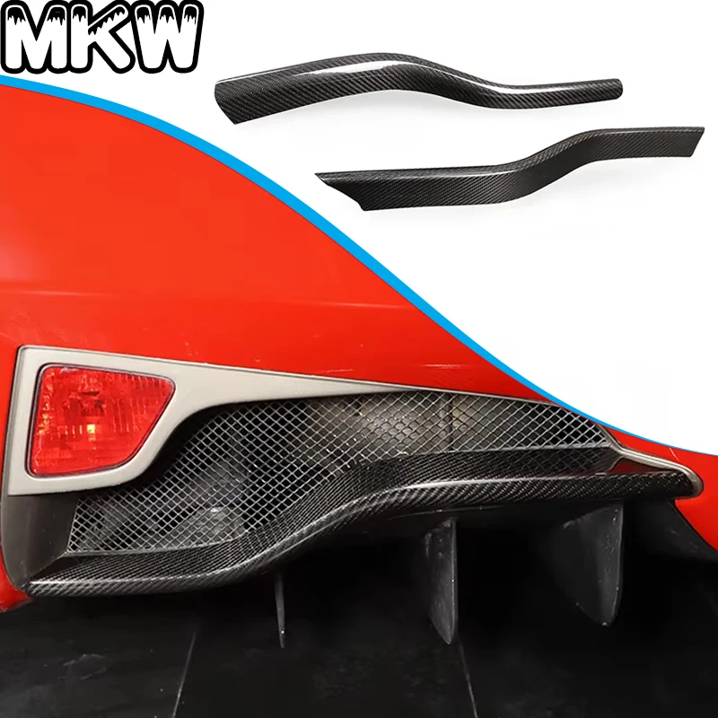 

Real Carbon Fiberr Car Rear Bumper Splitter Lip Diffuser Spoiler Cover Decoration Car Accessories For Ferrari 458 2011-2016