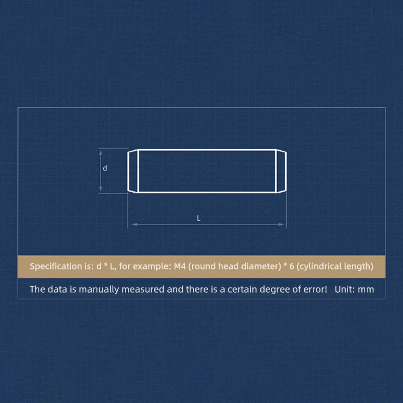 100~300Pcs Cylindrical Solid Dowel Pin Set M1 M1.5 M2 M2.5 M3 M4 M5 M6 4~50mm 304 Stainless Steel Fixing Pin Kit