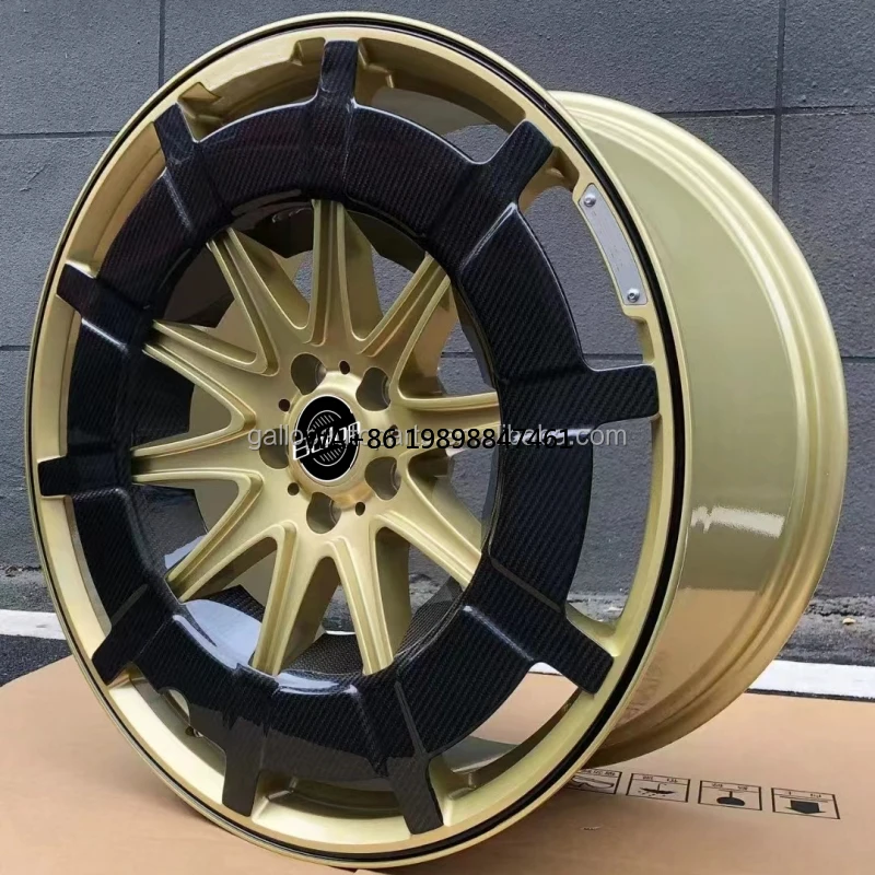 

Gallop 2024 New 4 Pieces 20-22 Inch Carbon Fiber Cover Custom Alloy Forged 5x112/120/130 ET30mm Wheels