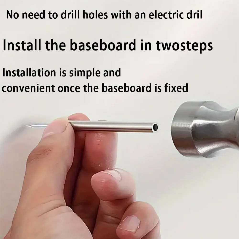 Double Head Screw Nails Seamless Nails Skirting Thread Seamless Nail Without Marks Metal Rust-Proof Nails Wood No Trace Fixator - Image 4