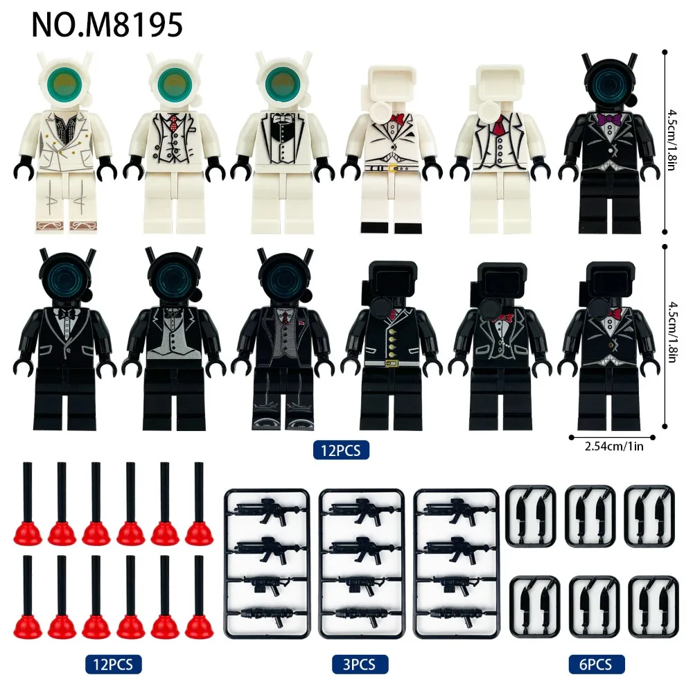 Pak monitor pop toilet wapen accessoires kindermontage Figuren Monteren Speelgoed Creeper voor Kinderen Educatief Speelgoed