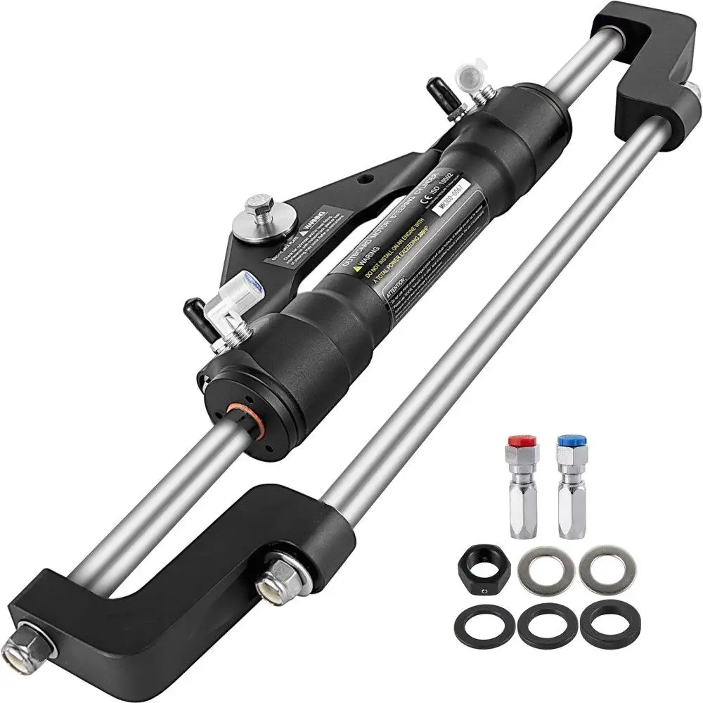 

Hydraulic Steering Cylinder 300HP, Hydraulic Steering Front Mount Hydraulic Outboard for marine Steering Kit Without Hydraulic