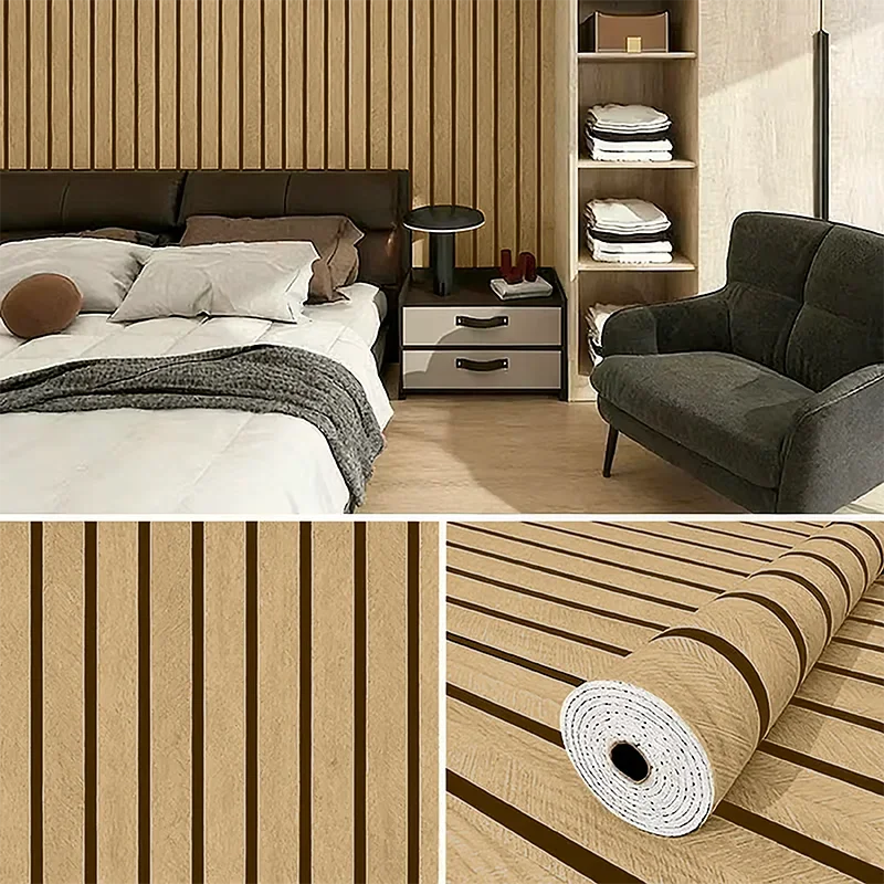 Dicke braune 3D-Tapete mit Gittermuster, 40 cm x 3 m, selbstklebender Wandaufkleber, wasserdicht, für Schlafzimmer, Wohnzimmer, Küche, Decke