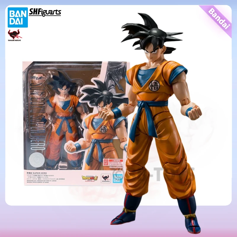 

In Stock Bandai Genuine Dragon Ball Kit Anime Figures SHF Son Goku Super Hero Collection Model Action Children Toys