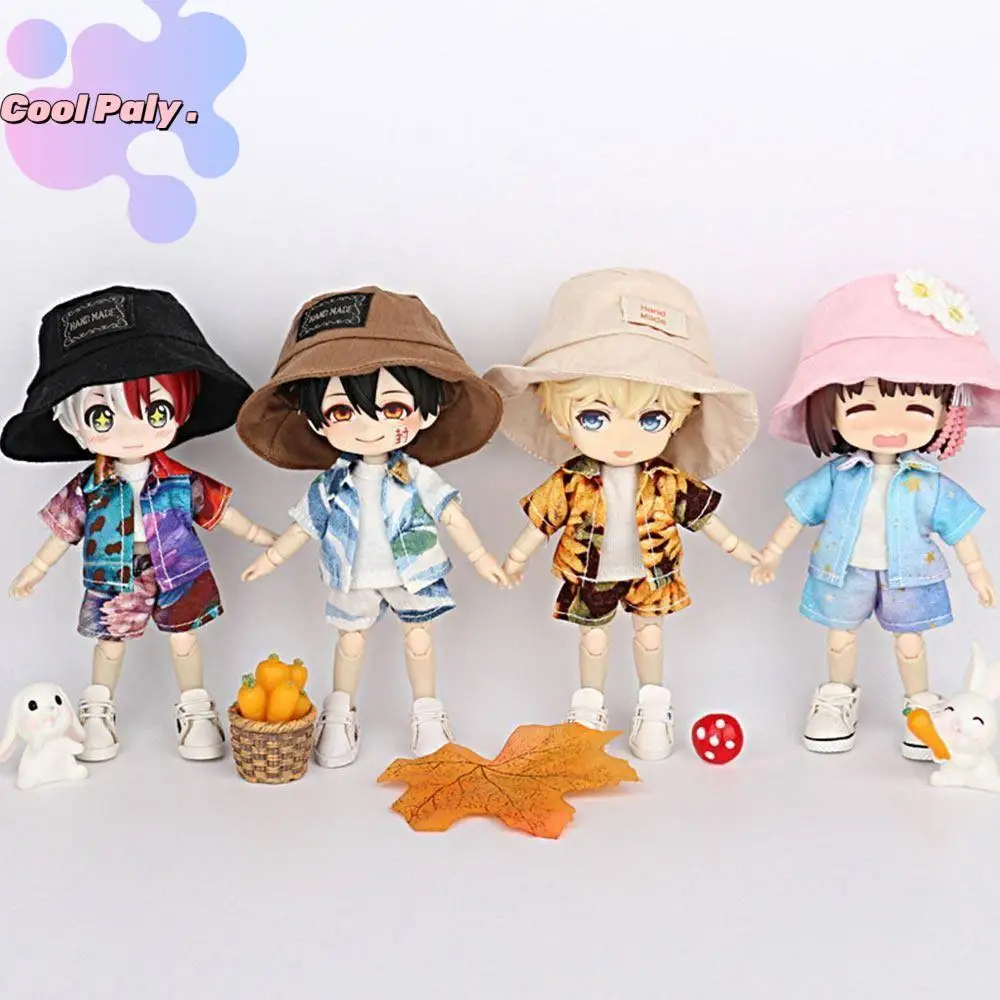 

Hawaiian Style Ob11 Doll Clothes Seaside Resort Suit Casual Wear Doll T-shirt Tops Summer Handmade Doll Beachwear Suit 1/12 Bjd