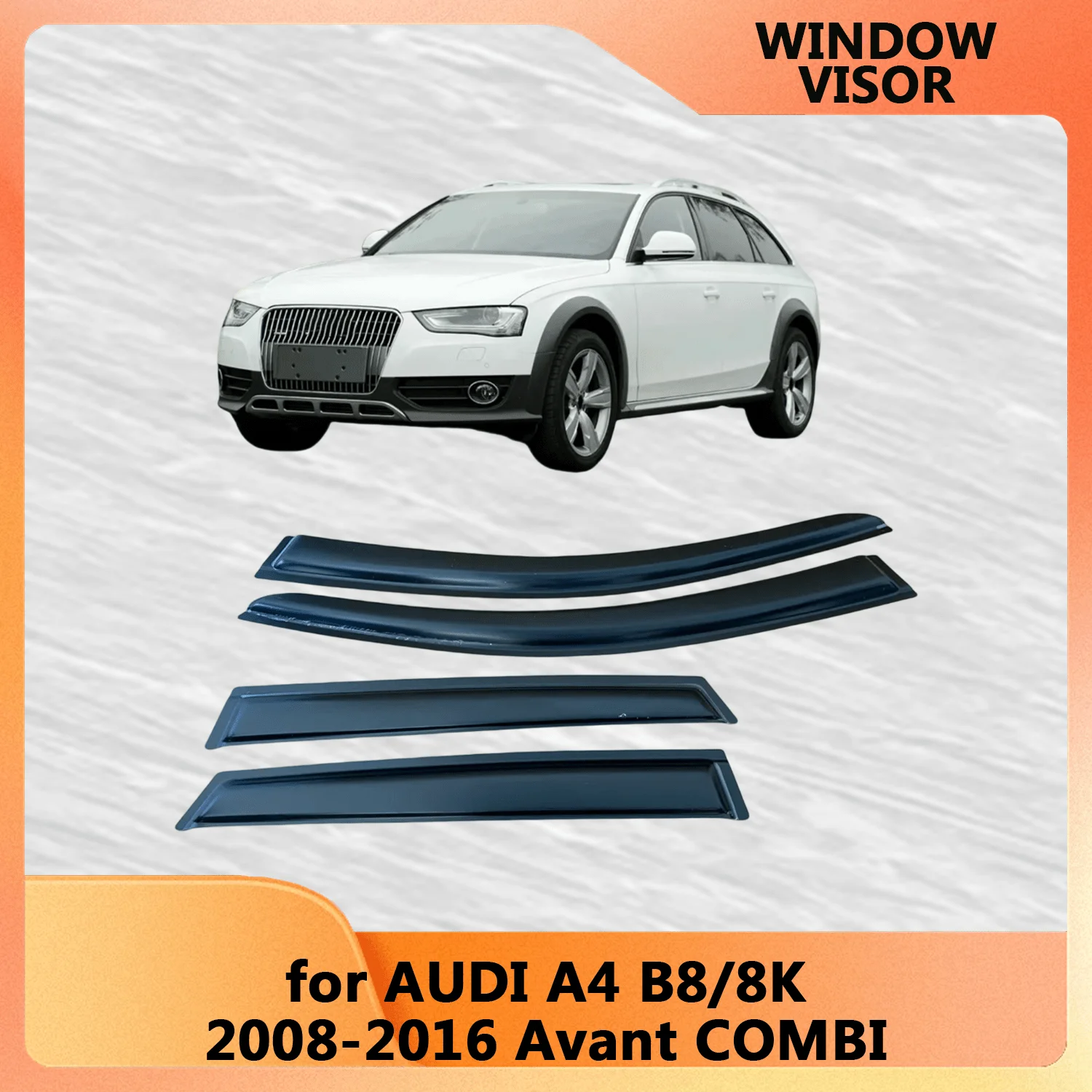 

Оконный козырек для AUDI A4 B8 8K Avant COMBI 2008 2009 2010 2011 2012 2013 2014 2015 2016 Ветровые дефлекторы Дождевики Дверной козырек