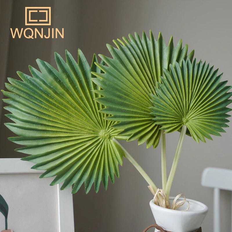 3 teile/los, Neue Simulierte Grüne Pflanze Bündel PU Palm Schildkröte Zurück Blatt Nordic Hause Pflanze Dekoration Topf Landschaft Design
