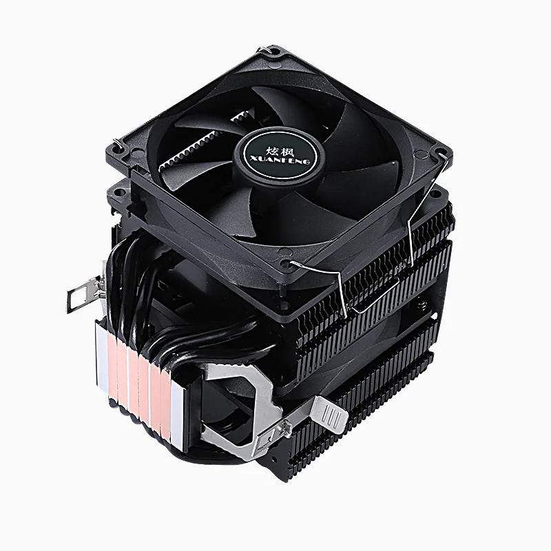 Ventilador enfriador de procesador x79 x99 4 pines/PWM PC enfriador de aire 6 tubos de calor Torres gemelas CPU LGA2011 2066 AMD 1200 115x 1700 1366 am3 am4 am5