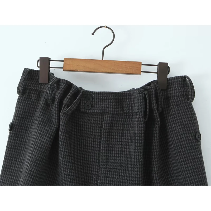 YENKYE automne hiver femmes américain rétro taille haute a-ligne Mini jupe à carreaux Y2K Cool saia