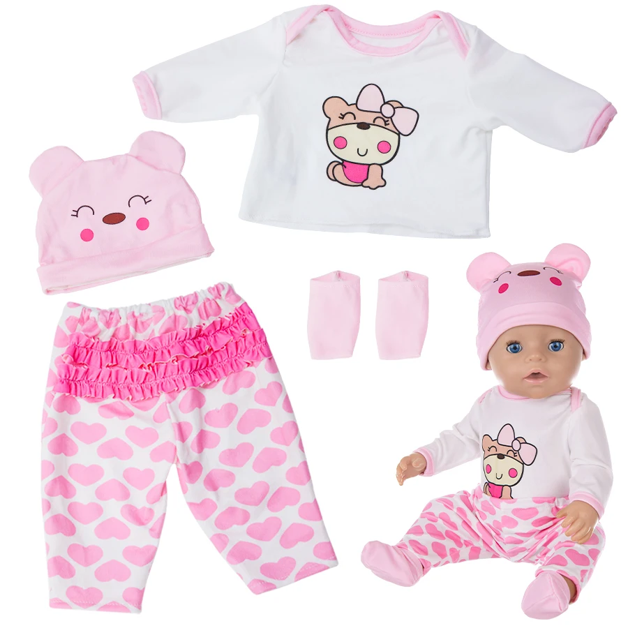 Fashional Suit Doll Clothes Fit For 18inch/43cm Baby New Born Doll Clothes Reborn Doll Accessories