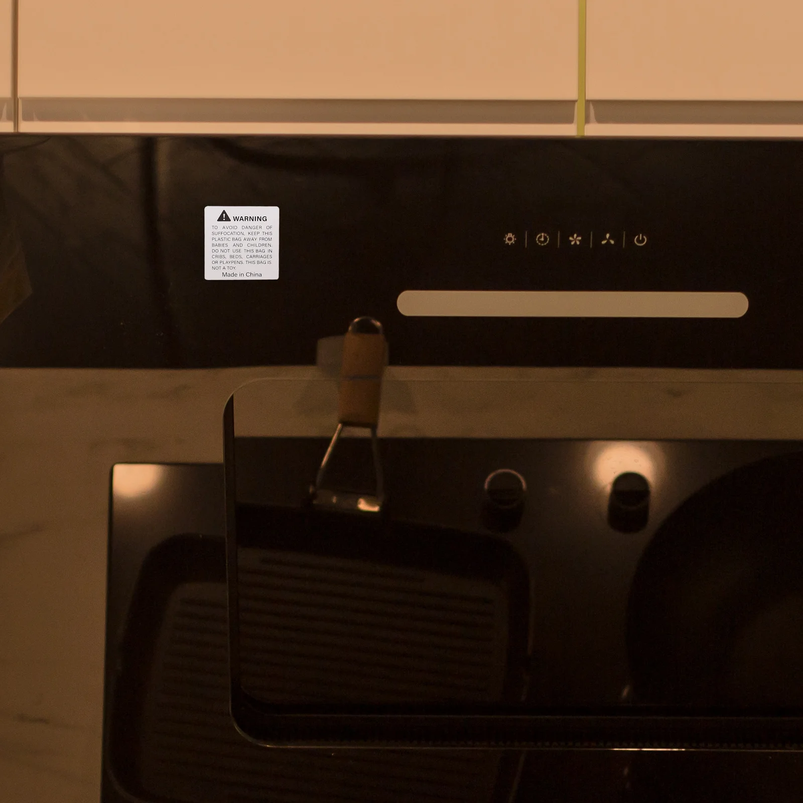 ملصق تحذيري من ورق الملصق النحاسي المتين، ملصق خطر الاختناق، تنبيه السلامة بدون بقايا، سهل الإزالة، تطبيقات متعددة