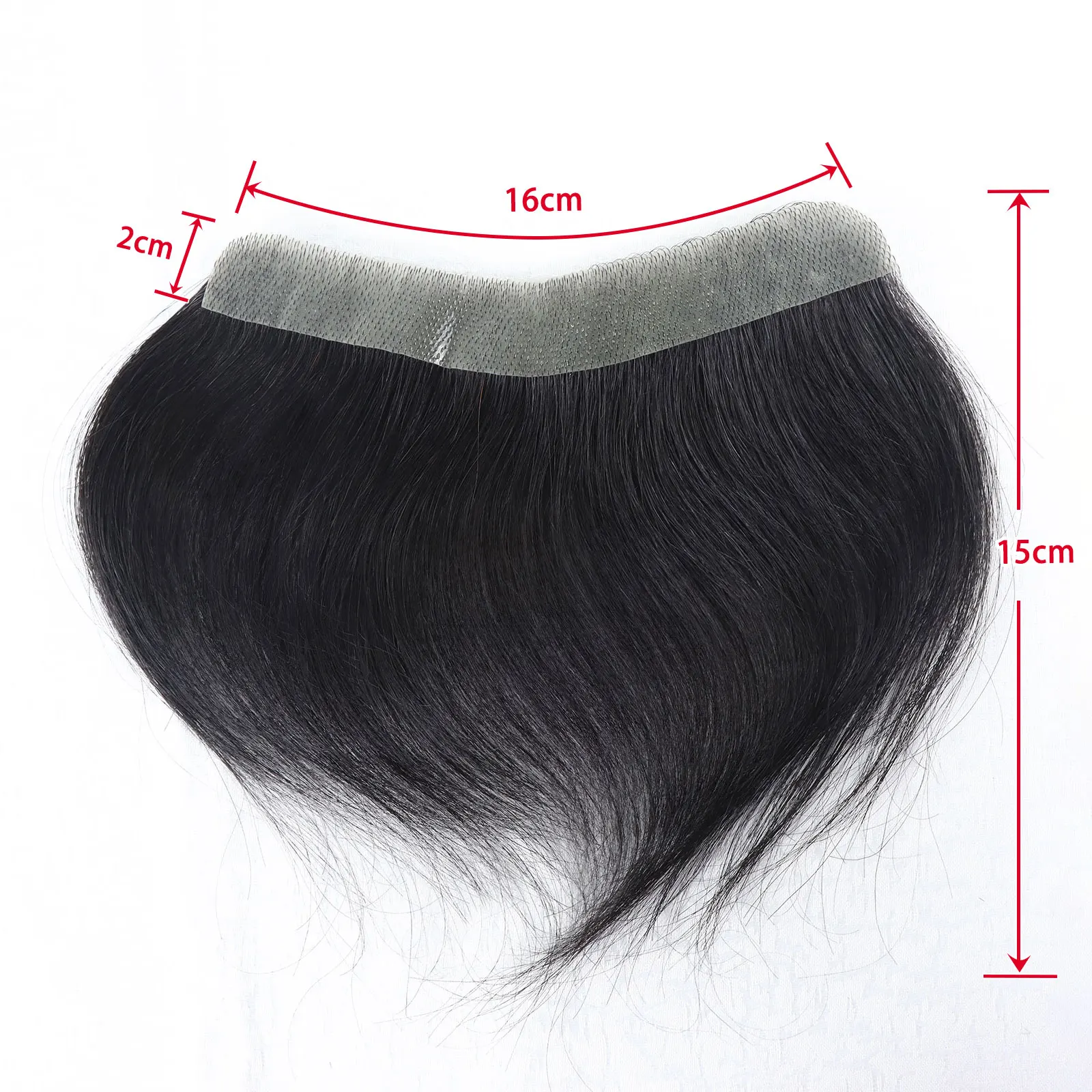 180 % Density Human Hair Hairline For Man Toupee Forehead Hairpiece Invisible Ultra Thin Skin PU Men\'s Capillary Prosthesis