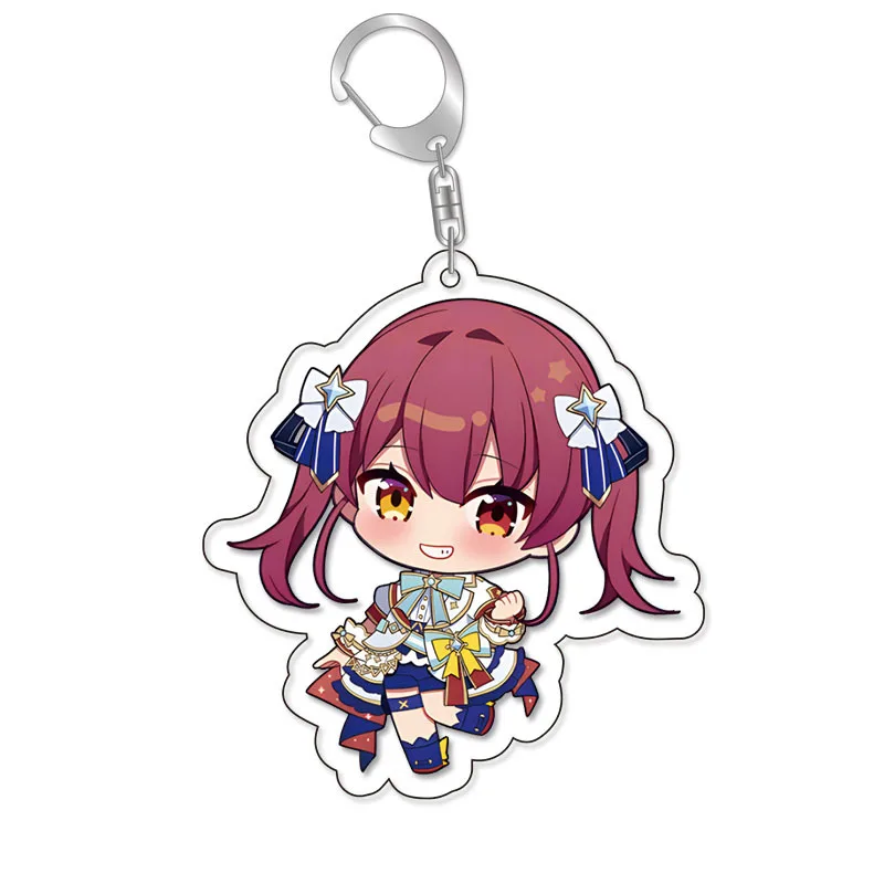 Anime Hololive Vtuber Keychain Kawaii Figures Inugami Korone Shirakami Fubuki Cosplay Collection Key Chain Bag Pendent Fans Gift