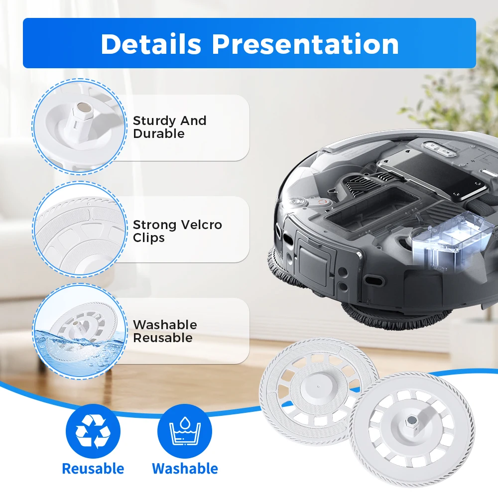 Mop Holder Mop Rag Fit For DJI ROMO S ROMO A  ROMO P Mop Holder Bracket Mop Pads Robot Vacuum Cleaner Accessories Parts