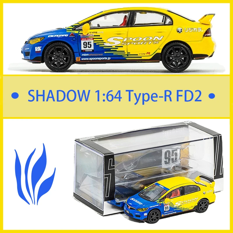 

SHADOW литой под давлением масштаб 1:64 Type-R FD2 модель автомобиля из сплава, статическая коллекция, украшенные праздничные подарки, игрушки