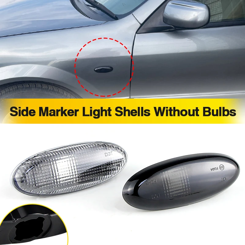 

2PCS For Mazda 323 Tribute MX-6 Protege 5 Car Turn Signal Side Fender Marker Light Lamp Cover Shell Housing Left & Right No Bulb