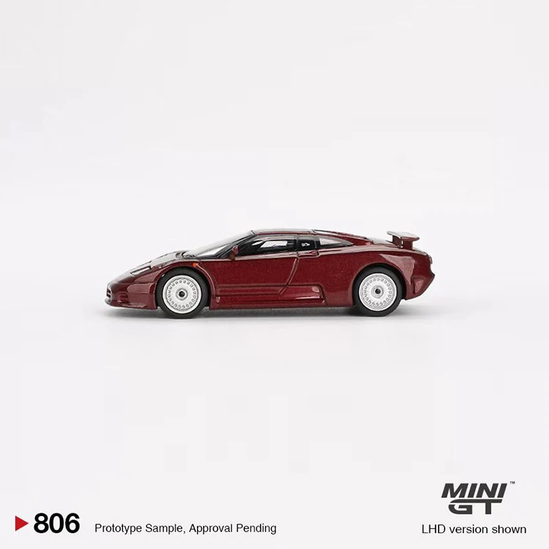 MINIGT 1:64 Model Car EB110 GT Alloy Die-Cast Sport Vehicle Wine Red Metallic #806