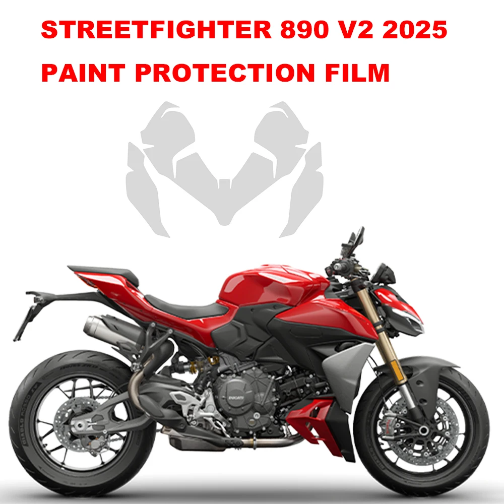 

Streetfighter V2 Paint Protection Film Anti-scratch Fairing Protection For Ducati Streetfighter 890 V2 Motorcycle PPF