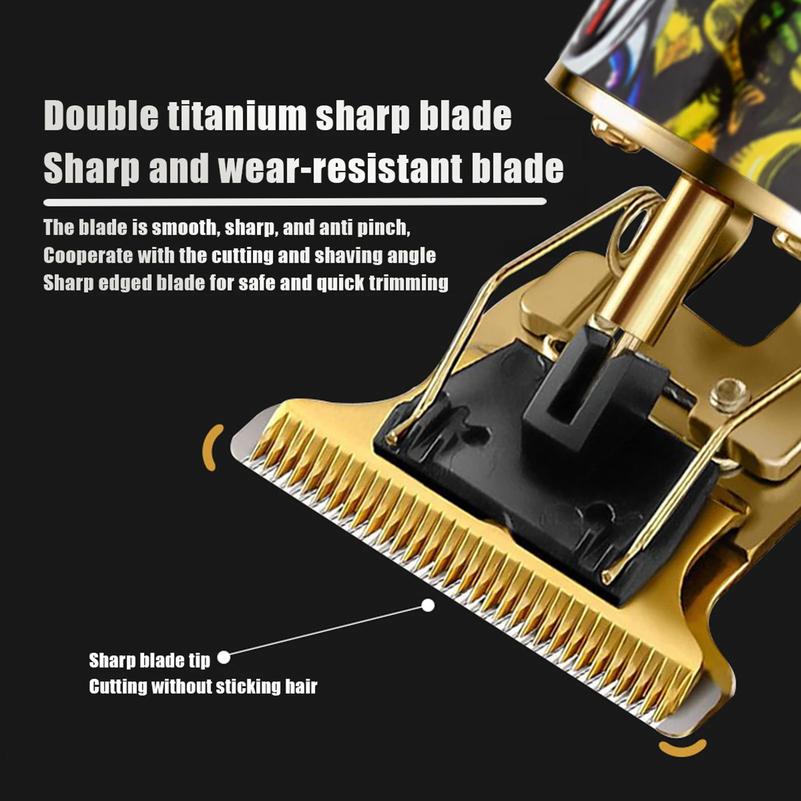 HIENA мужской набор машинок для стрижки волос модный окрашенный череп граффити дизайн электрический триммер для волос портативный бритвенный резак для бритья бороды