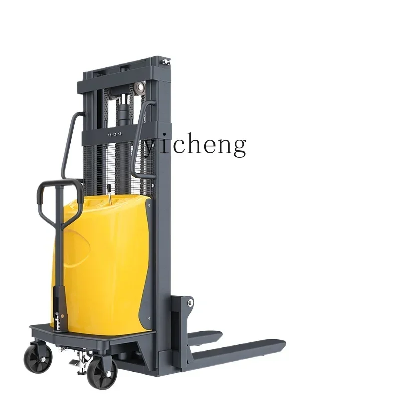 

ii- Half Electric Forklift 1.5 Tons 2 Tons Small Electric Stacking Height Lifting Hydraulic Forklift Trailer Truck