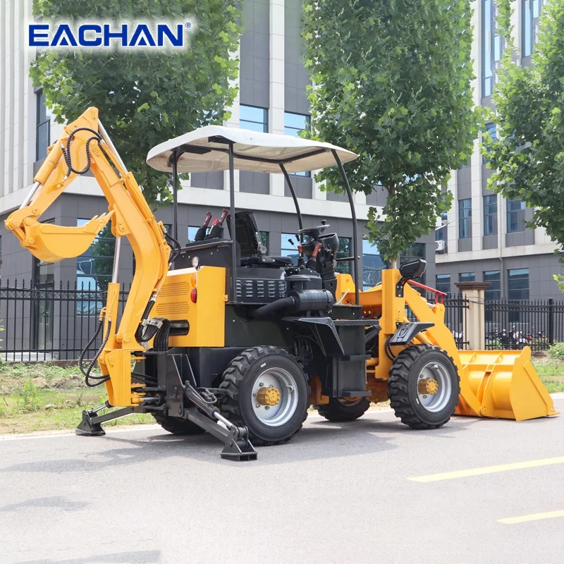 

EACHAN CE Certified Backhoe Loader Gardens Hydraulic Drive Backhoe Loader Municipal Construction 4WD Articulated Backhoe Loader
