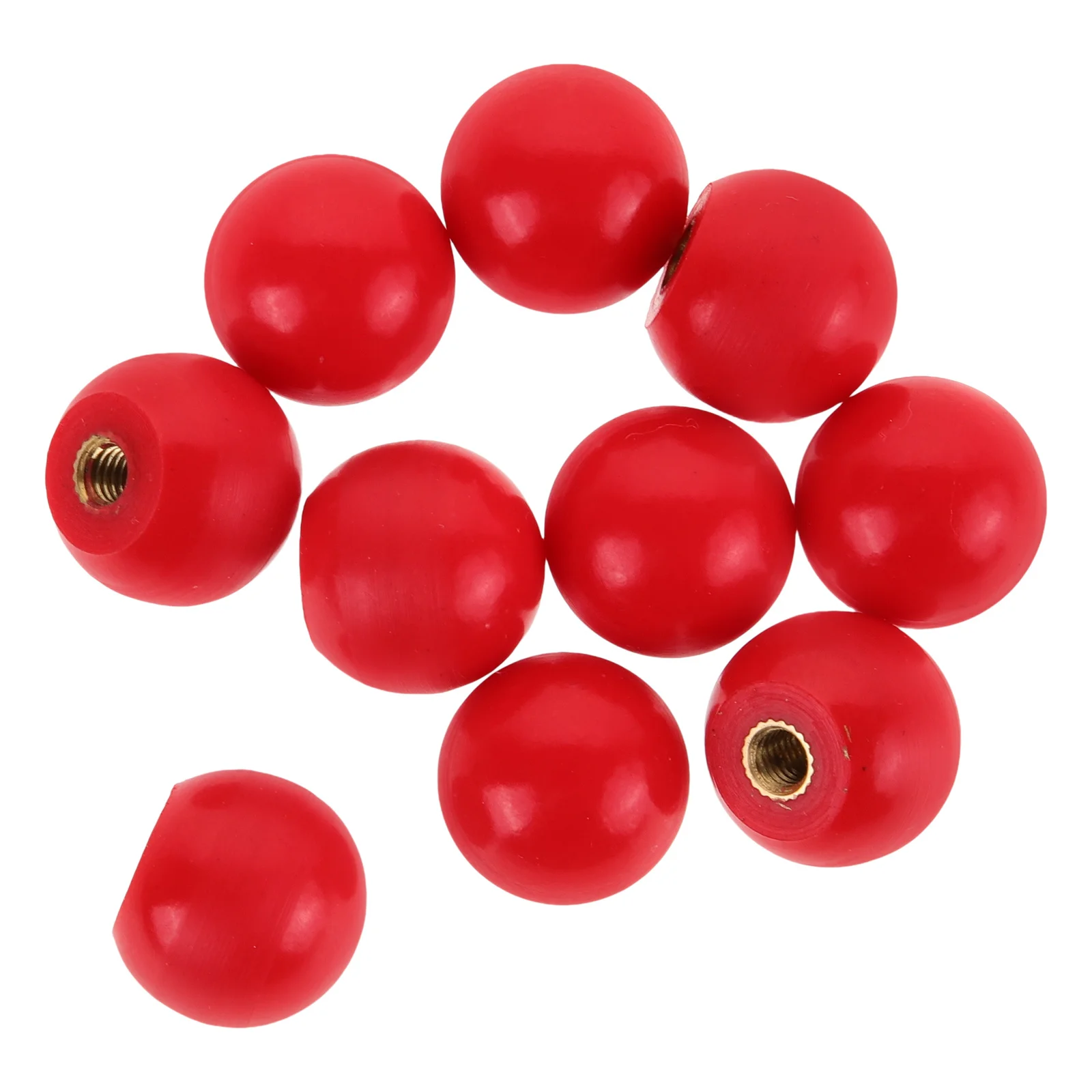 10pcs Bakelite Round Handle M4 Thread For Milling Machine Metal Crank Replacement Parts Hand Crank Revolving Knob Mechanical