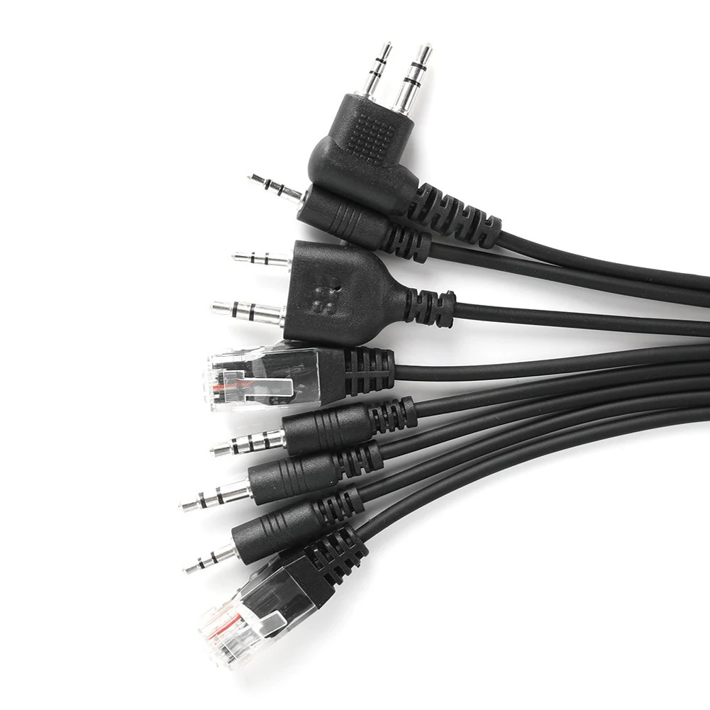 

For Car Radio Write Frequency Line Programming Cable For Talkie 8 Connectors Corrosion-Resistant For Walkie Multifunctional 2022