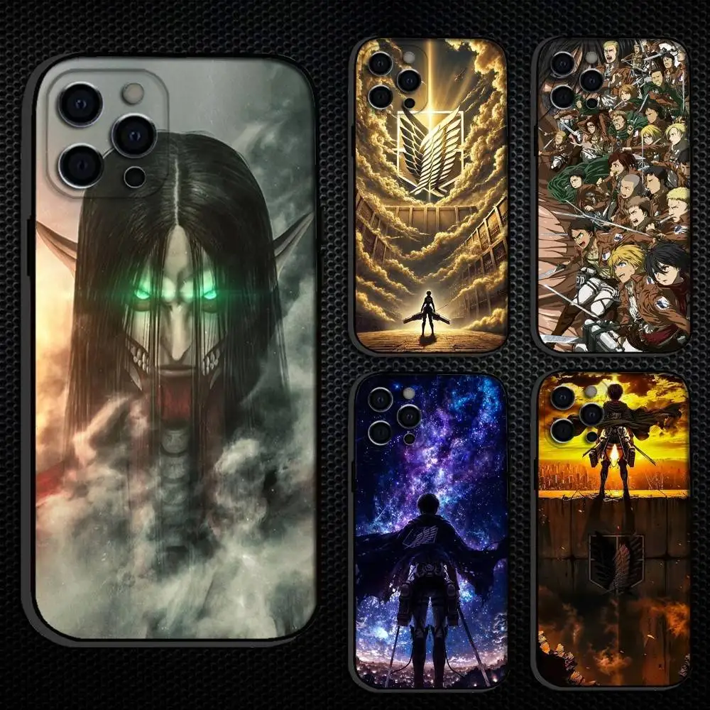

Cool Anime A-Attack O-On T-Titan Phone Case For iPhone 16,15,14,13,12,11 Plus,Pro Max, Others Soft Black Cover