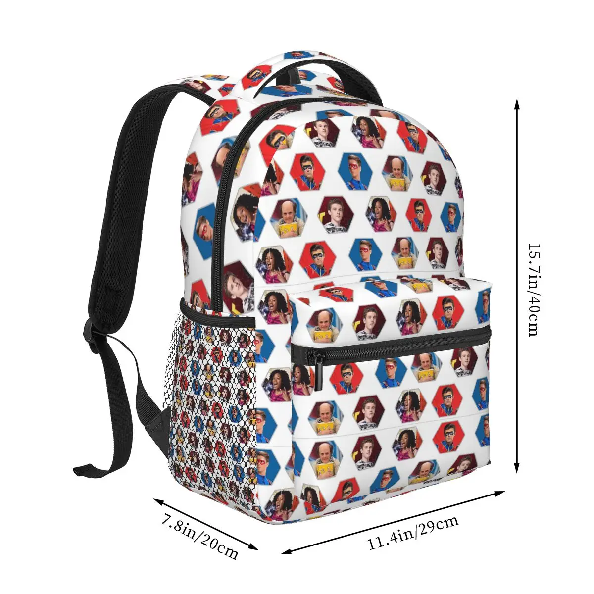 Henry Danger - Hexagon Backpack Student Boys Girls BookBag Kids School Bag Laptop Shoulder Bags for Men Women