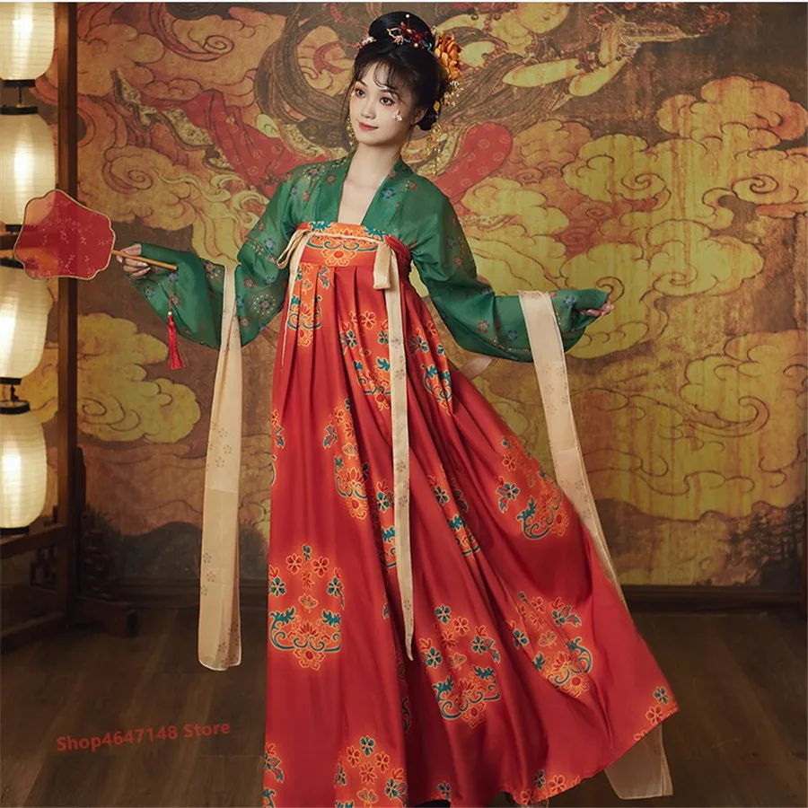 

Hanfu Dress Women Chinese Traditional Vintage Hanfu Halloween Carnival Cosplay Costume Spring Hanfu Dress Plus Size XL