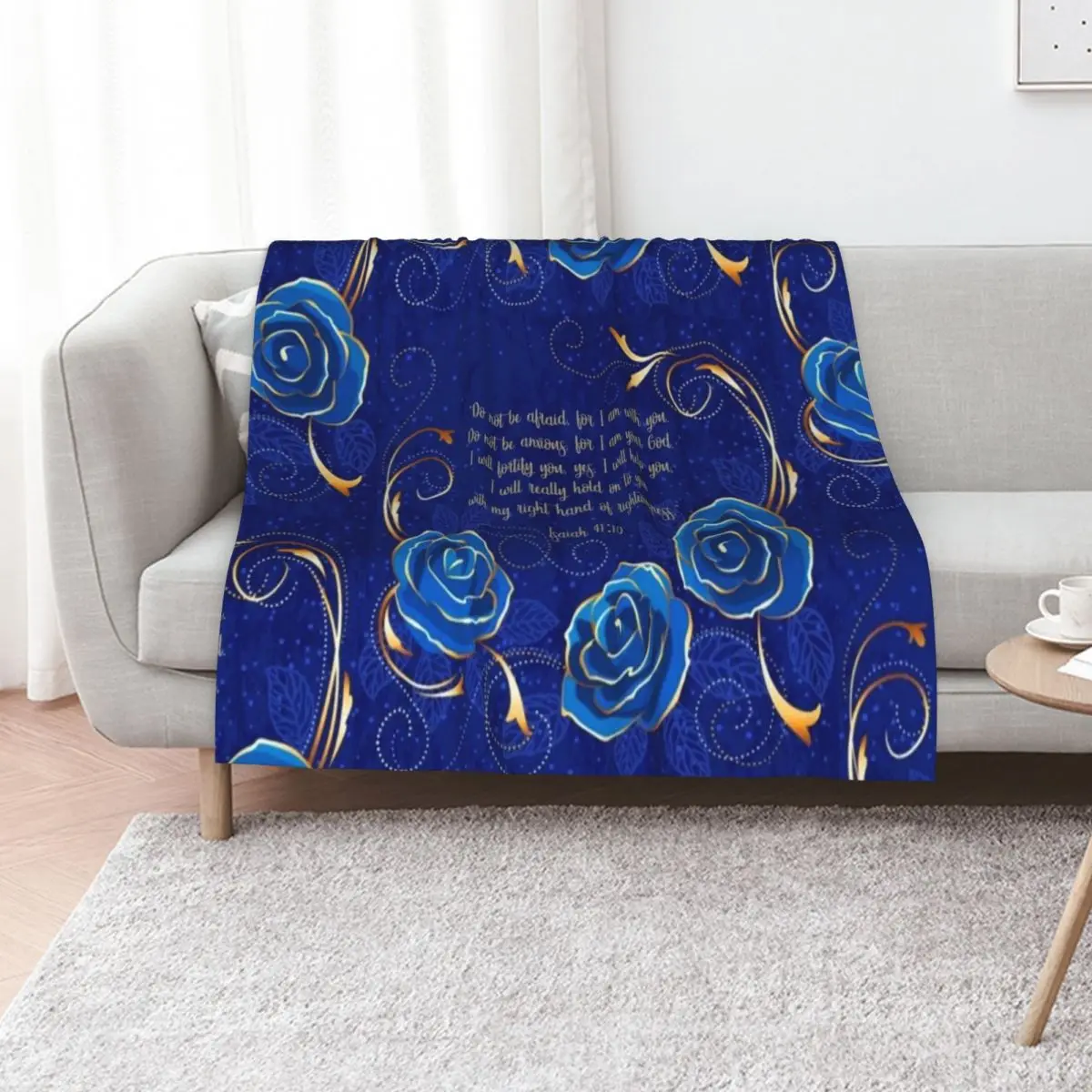 Isaiah 41:10 Throw Blanket Cozy Throw Blanket Birthday Gift for Him Her