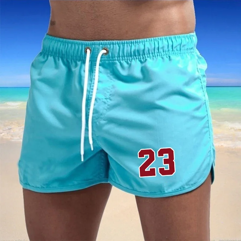 

Roupas masculinas praia wear 2024 calções esportivos bolsos surf verão troncos de natação respirável calções de praia masculino