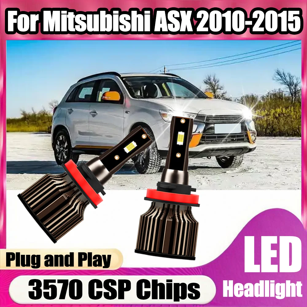 

2 шт. 6500K белые автомобильные фары H11 Plug and Play 20000LM фары светодиодные фары 3570 чипы csp 12 В для Mitsubishi ASX 2010-2015